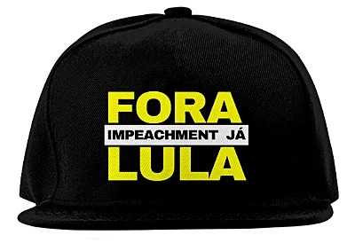 Boné Fora Lula Impeachment Já Cor Preta