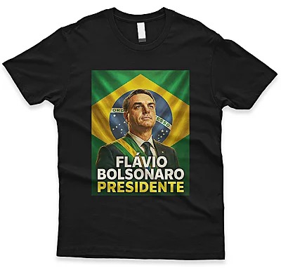 Camiseta Flávio Bolsonaro Presidente Preta