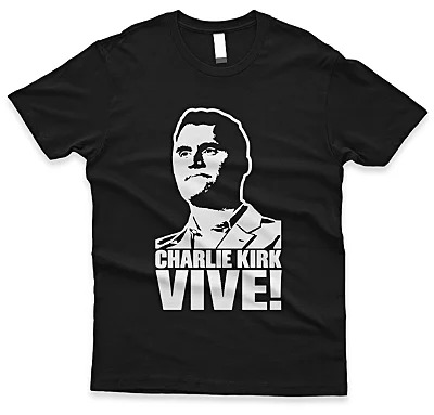 Camiseta Charlie Kirk Vive Preta