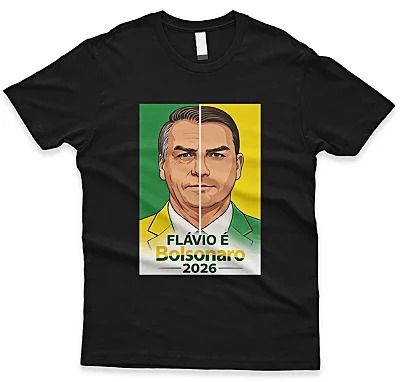 Camiseta Flávio Bolsonaro 2026 Unidade Patriota Cor Preta