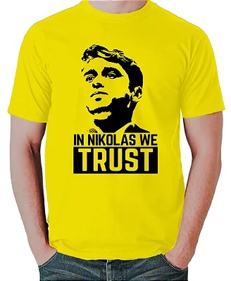 Camiseta In Nikolas We Trust Amarela