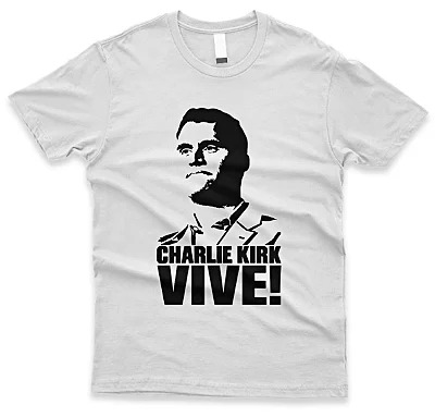 Camiseta Charlie Kirk Vive Branca