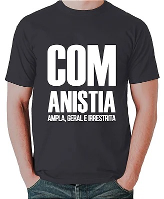 Camiseta Com Anistia Ampla Geral E Irrestrita Cor Preta